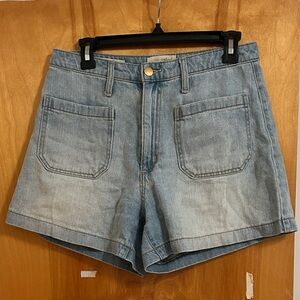 Universal Thread Highest Rise A-Line Light Denim Jean Shorts w/ Sailor Pockets